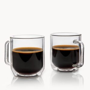 AeroPress Double Wall Glass Coffee Mug - 2 Pack
